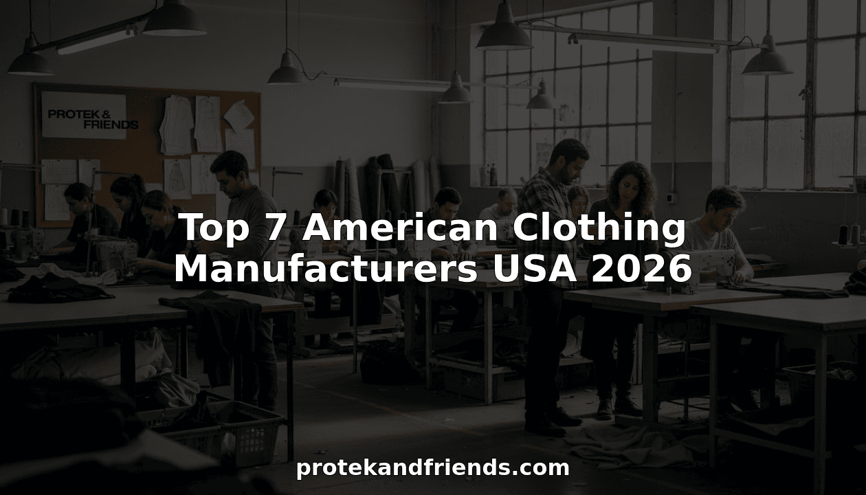 Top 7 American Clothing Manufacturers USA 2026