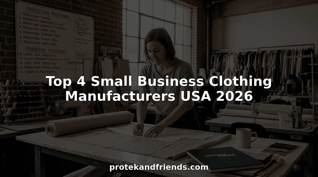 Top 4 Small Business Clothing Manufacturers USA 2026