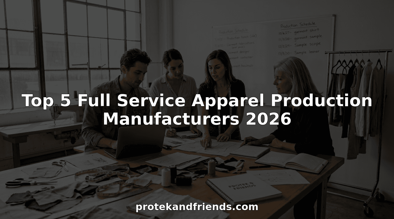 Top 5 Full Service Apparel Production Manufacturers 2026