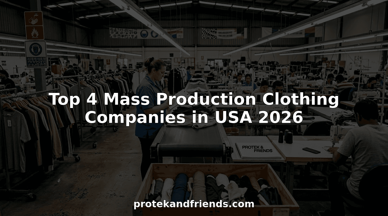 Top 4 Mass Production Clothing Companies in USA 2026