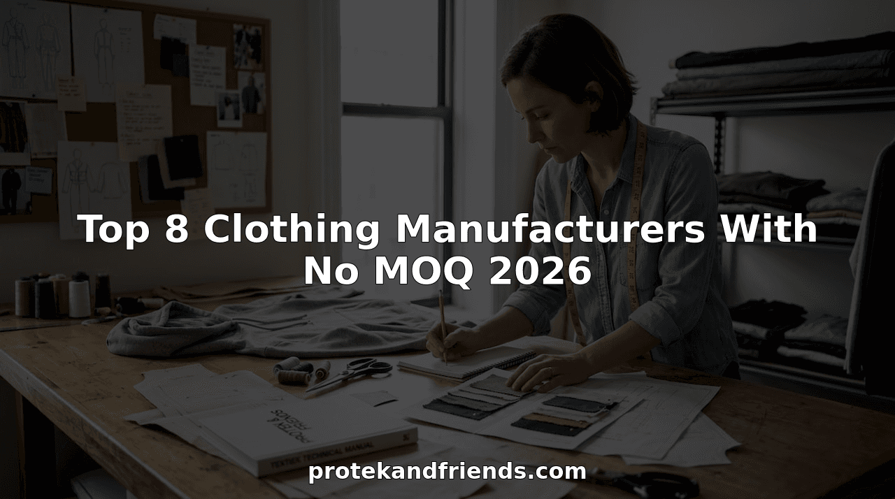 Top 8 Clothing Manufacturers With No MOQ 2026